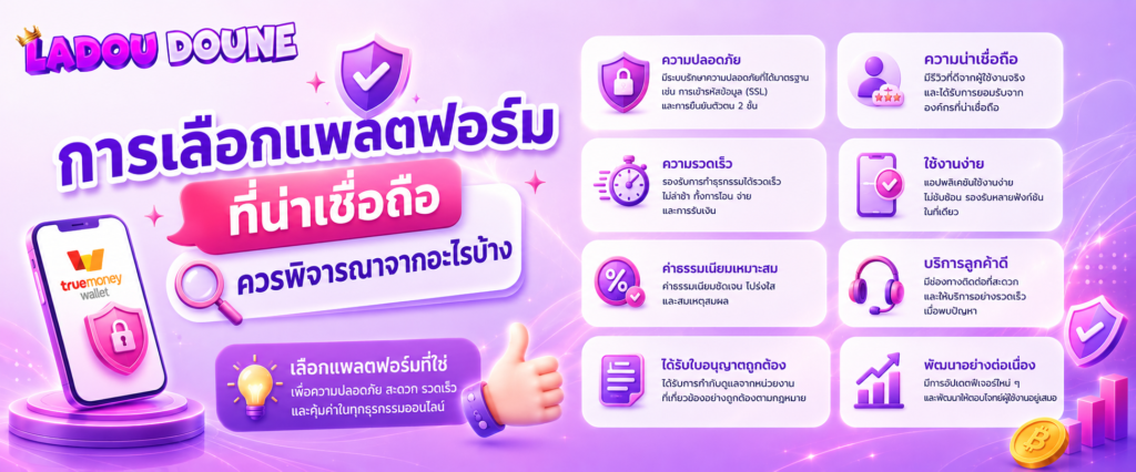 การเลือกแพลตฟอร์มที่น่าเชื่อถือควรพิจารณาจากอะไรบ้าง