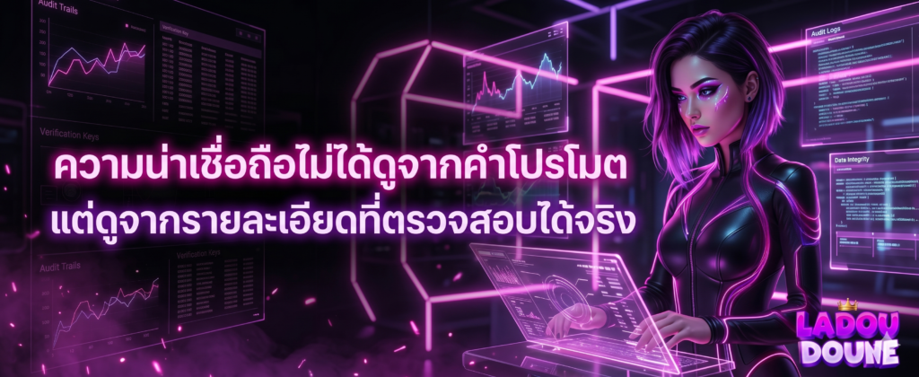 ความน่าเชื่อถือไม่ได้ดูจากคำโปรโมต แต่ดูจากรายละเอียดที่ตรวจสอบได้จริง