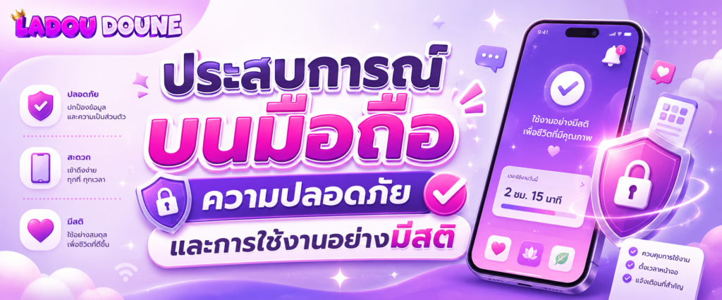 ประสบการณ์บนมือถือ ความปลอดภัย และการใช้งานอย่างมีสติ