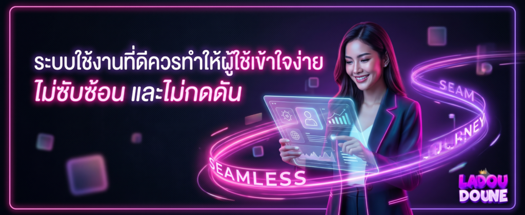 ระบบใช้งานที่ดีควรทำให้ผู้ใช้เข้าใจง่าย ไม่ซับซ้อน และไม่กดดัน