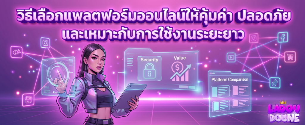 วิธีเลือกแพลตฟอร์มออนไลน์ให้คุ้มค่า ปลอดภัย และเหมาะกับการใช้งานระยะยาว