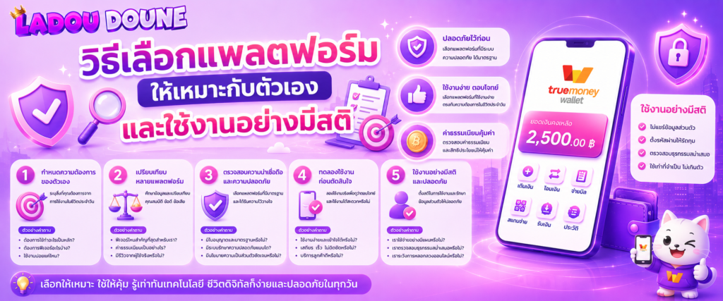 วิธีเลือกแพลตฟอร์มให้เหมาะกับตัวเองและใช้งานอย่างมีสติ