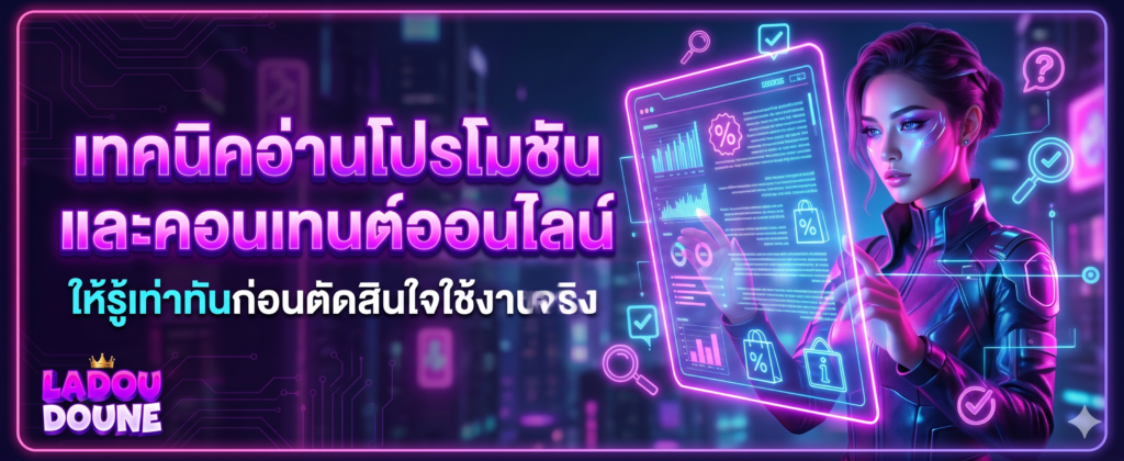 เทคนิคอ่านโปรโมชันและคอนเทนต์ออนไลน์ให้รู้เท่าทันก่อนตัดสินใจใช้งานจริง