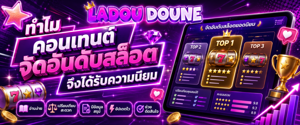 ทำไมคอนเทนต์จัดอันดับสล็อตจึงได้รับความนิยม