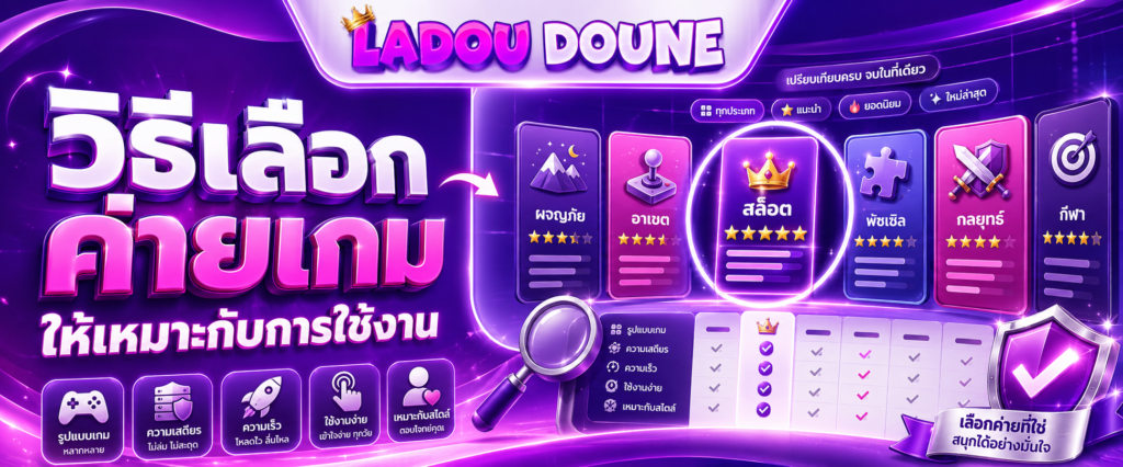 วิธีเลือกค่ายเกมให้เหมาะกับการใช้งาน