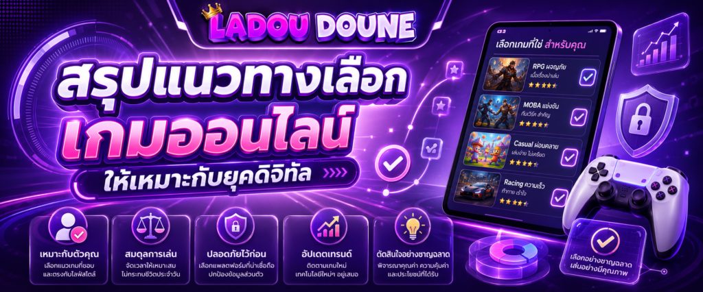 สรุปแนวทางเลือกเกมออนไลน์ให้เหมาะกับยุคดิจิทัล