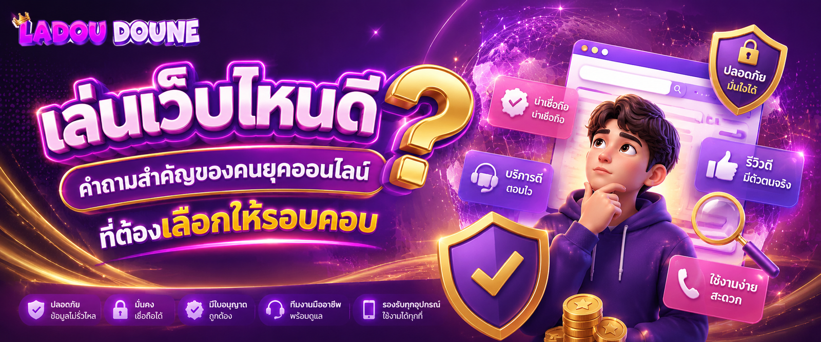 เล่นเว็บไหนดี คำถามสำคัญของคนยุคออนไลน์ที่ต้องเลือกให้รอบคอบ